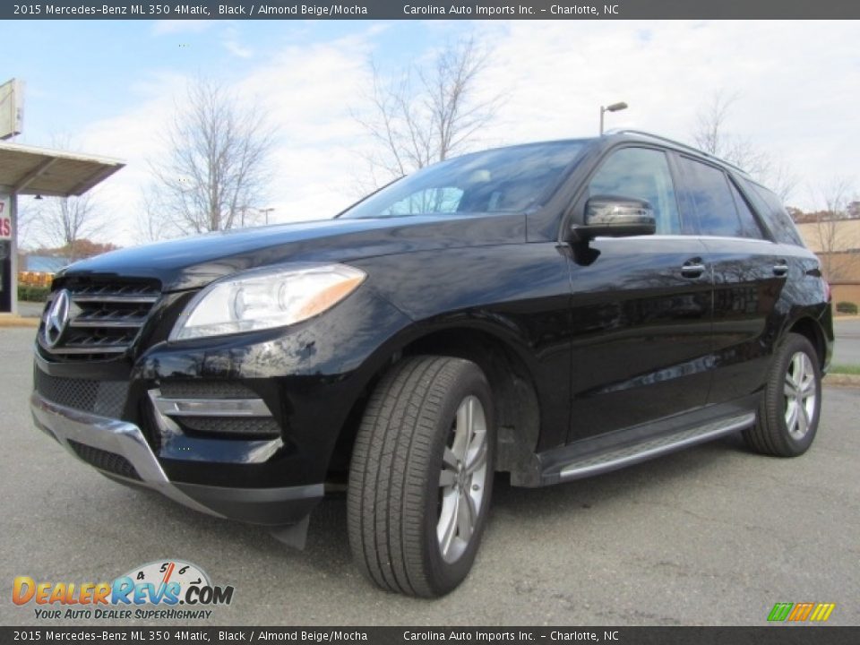 2015 Mercedes-Benz ML 350 4Matic Black / Almond Beige/Mocha Photo #6