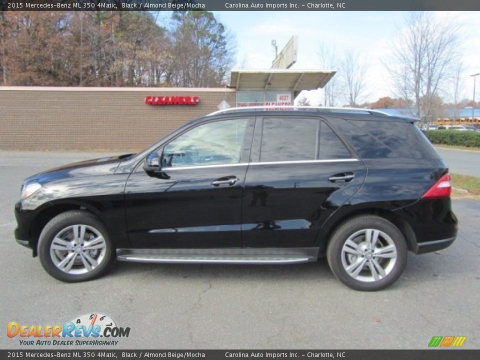 2015 Mercedes-Benz ML 350 4Matic Black / Almond Beige/Mocha Photo #7