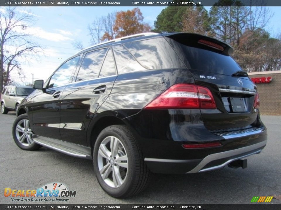 2015 Mercedes-Benz ML 350 4Matic Black / Almond Beige/Mocha Photo #8