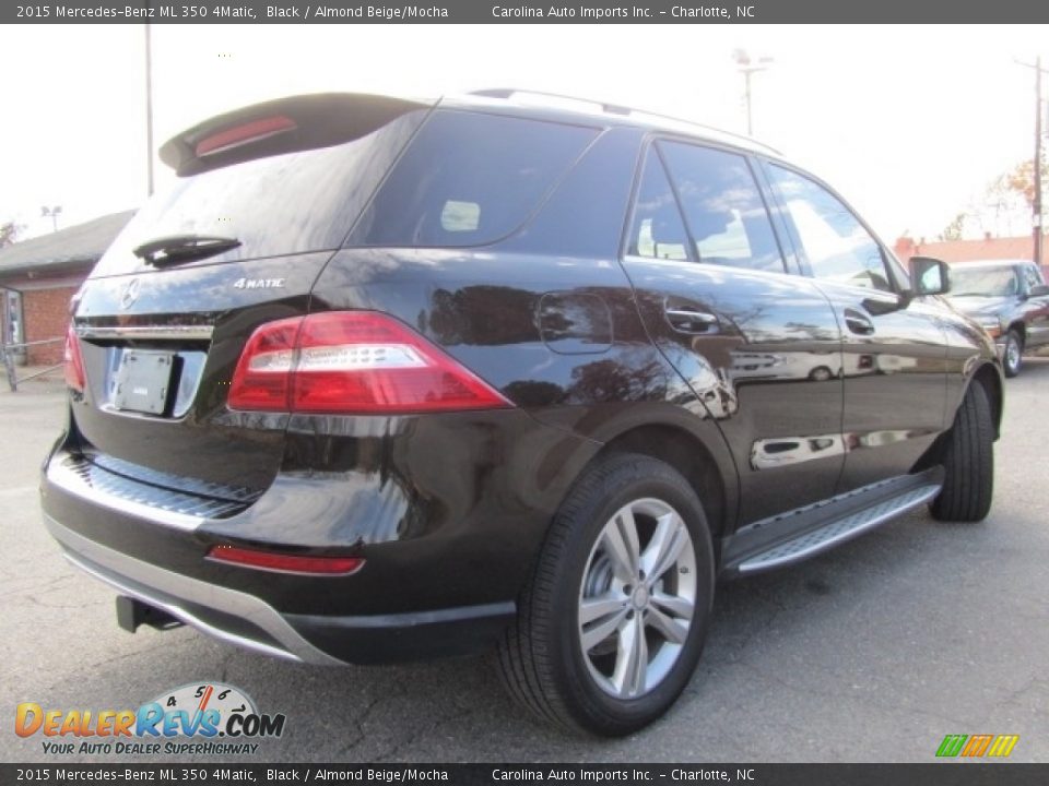 2015 Mercedes-Benz ML 350 4Matic Black / Almond Beige/Mocha Photo #10