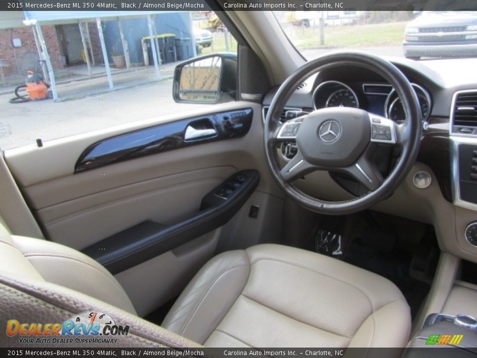 2015 Mercedes-Benz ML 350 4Matic Black / Almond Beige/Mocha Photo #12