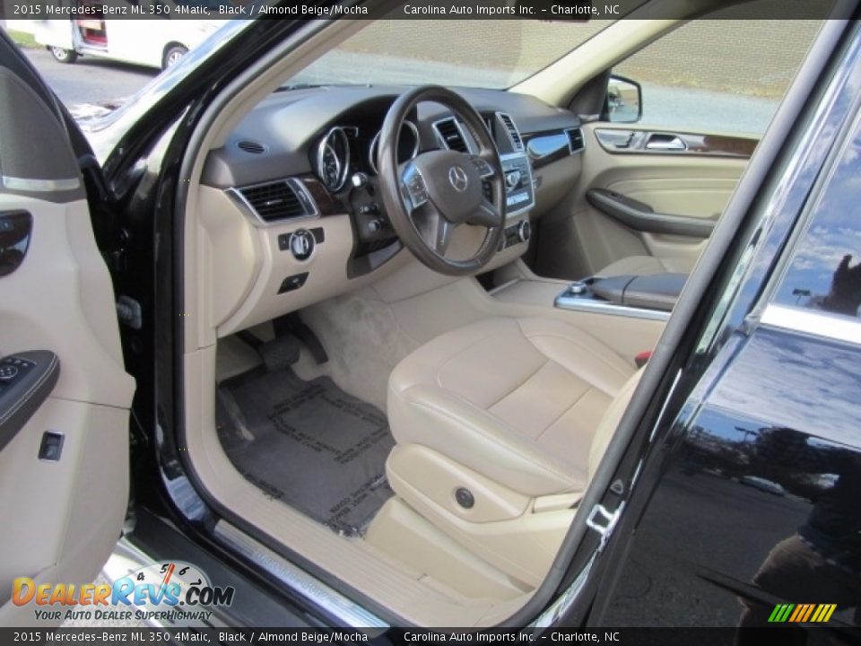 2015 Mercedes-Benz ML 350 4Matic Black / Almond Beige/Mocha Photo #17