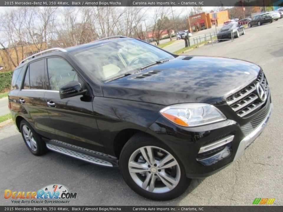 2015 Mercedes-Benz ML 350 4Matic Black / Almond Beige/Mocha Photo #28