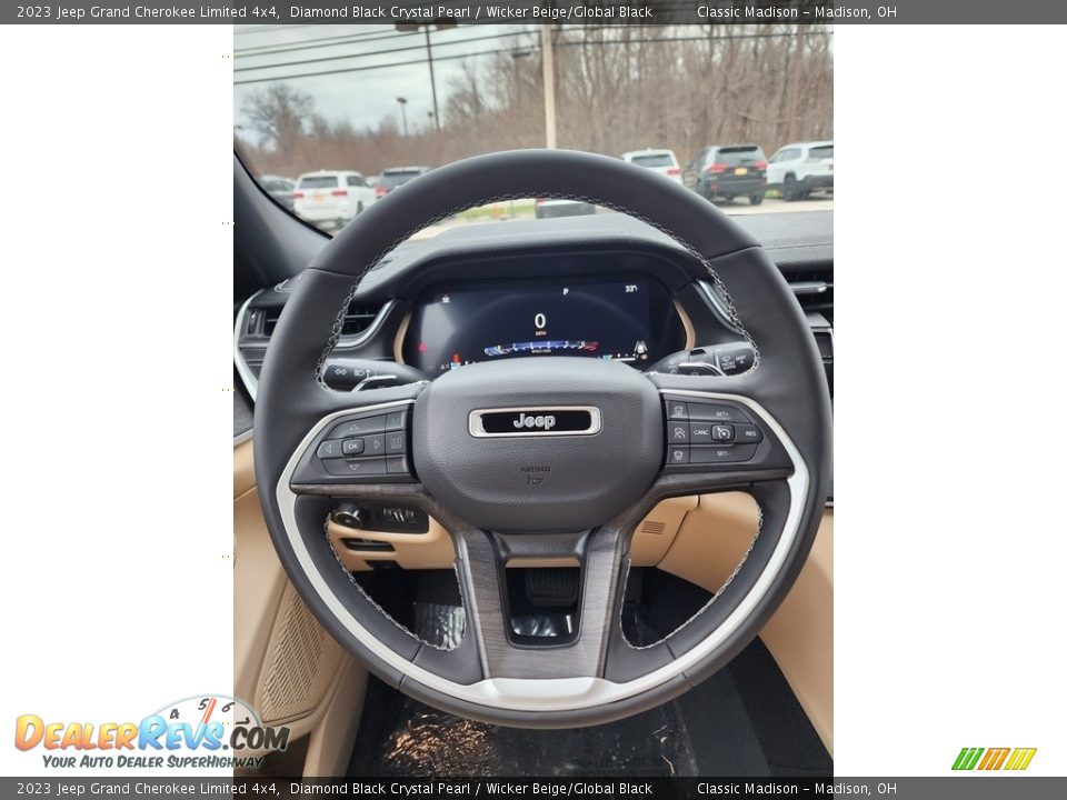 2023 Jeep Grand Cherokee Limited 4x4 Diamond Black Crystal Pearl / Wicker Beige/Global Black Photo #5