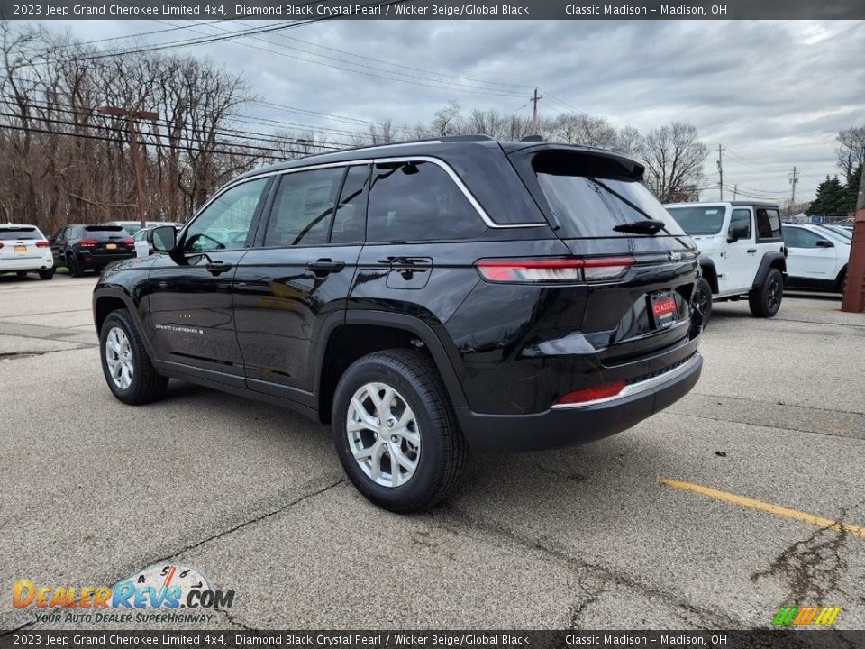 2023 Jeep Grand Cherokee Limited 4x4 Diamond Black Crystal Pearl / Wicker Beige/Global Black Photo #9