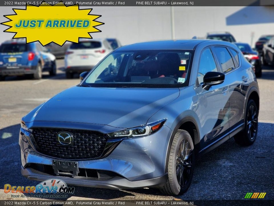 2022 Mazda CX-5 S Carbon Edition AWD Polymetal Gray Metallic / Red Photo #1