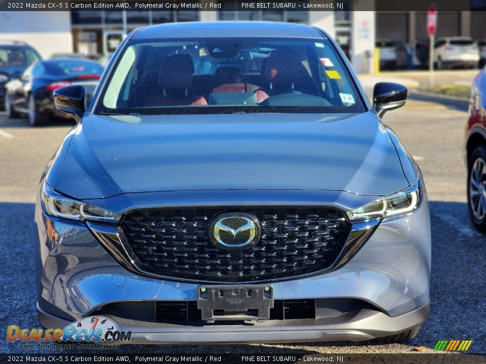 2022 Mazda CX-5 S Carbon Edition AWD Polymetal Gray Metallic / Red Photo #2