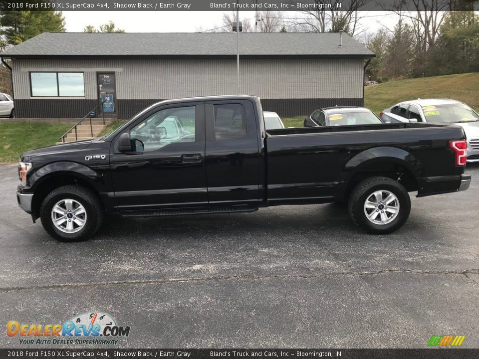 2018 Ford F150 XL SuperCab 4x4 Shadow Black / Earth Gray Photo #1