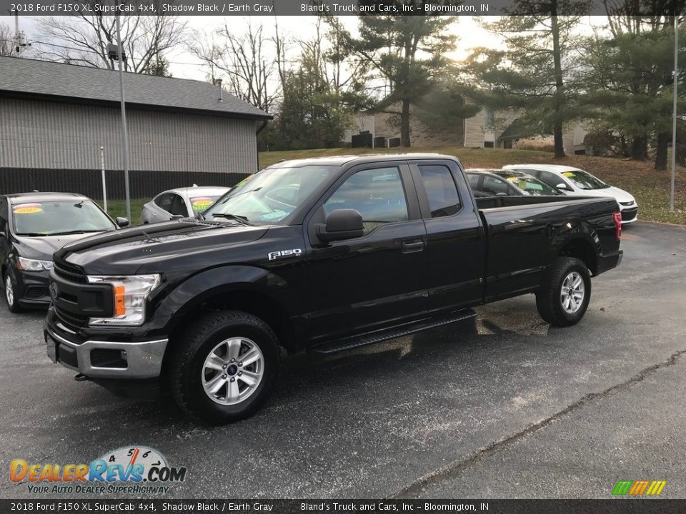 2018 Ford F150 XL SuperCab 4x4 Shadow Black / Earth Gray Photo #2