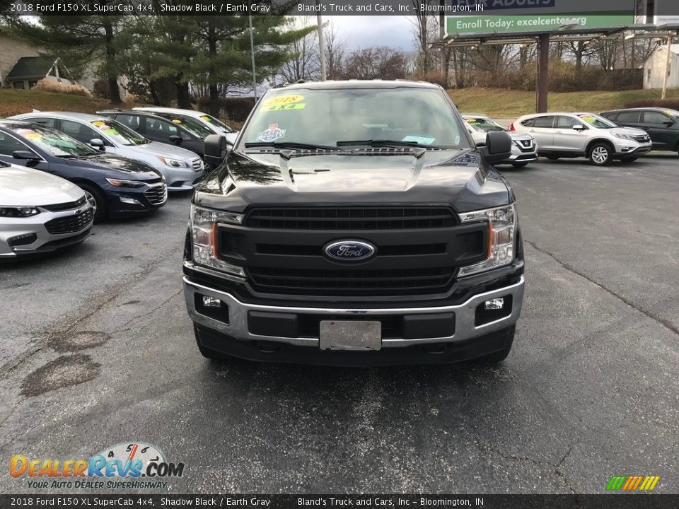 2018 Ford F150 XL SuperCab 4x4 Shadow Black / Earth Gray Photo #3