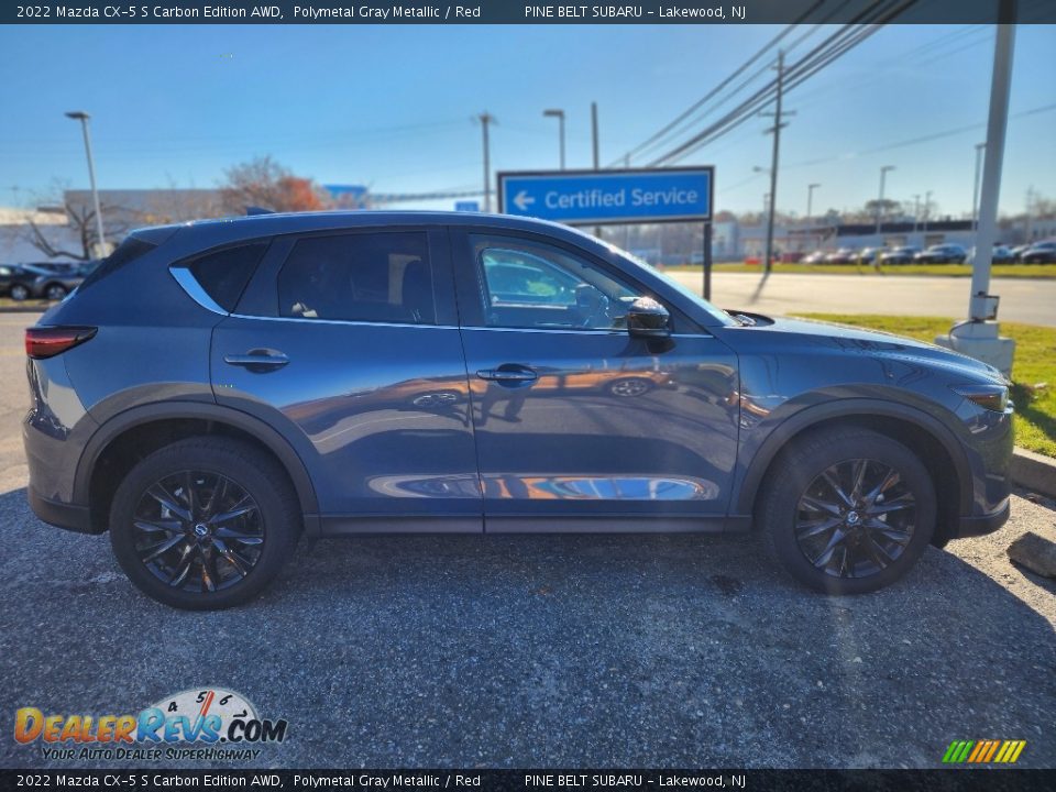 2022 Mazda CX-5 S Carbon Edition AWD Polymetal Gray Metallic / Red Photo #6