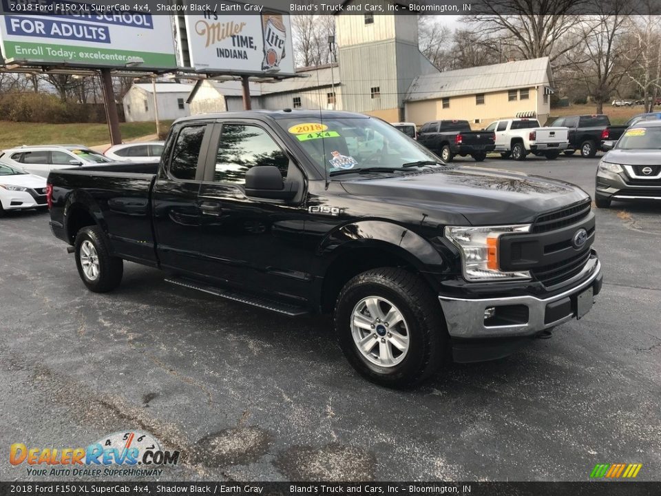 2018 Ford F150 XL SuperCab 4x4 Shadow Black / Earth Gray Photo #4