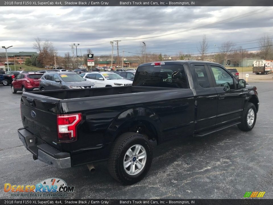 2018 Ford F150 XL SuperCab 4x4 Shadow Black / Earth Gray Photo #5