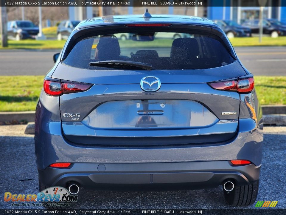 2022 Mazda CX-5 S Carbon Edition AWD Polymetal Gray Metallic / Red Photo #8