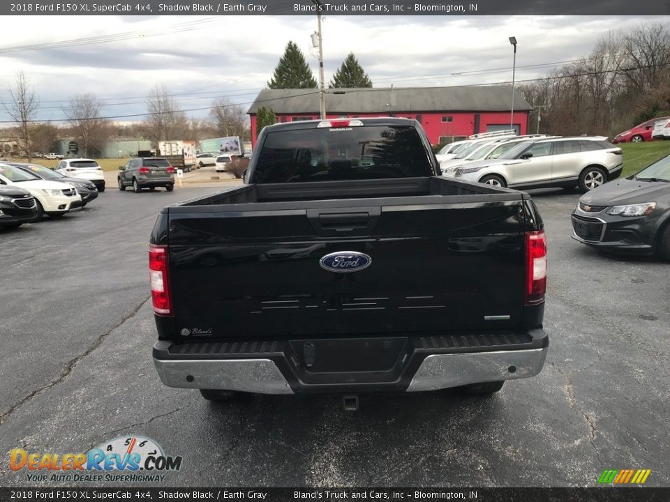 2018 Ford F150 XL SuperCab 4x4 Shadow Black / Earth Gray Photo #6