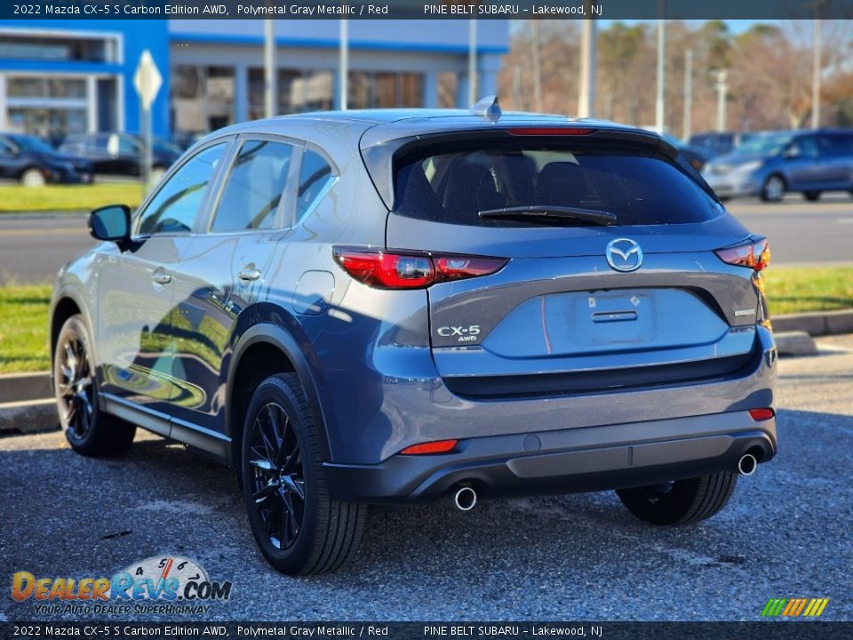 2022 Mazda CX-5 S Carbon Edition AWD Polymetal Gray Metallic / Red Photo #9