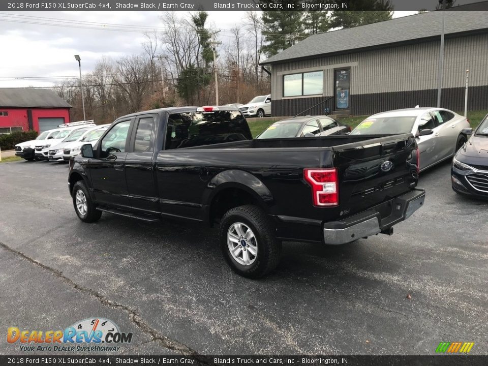 2018 Ford F150 XL SuperCab 4x4 Shadow Black / Earth Gray Photo #8