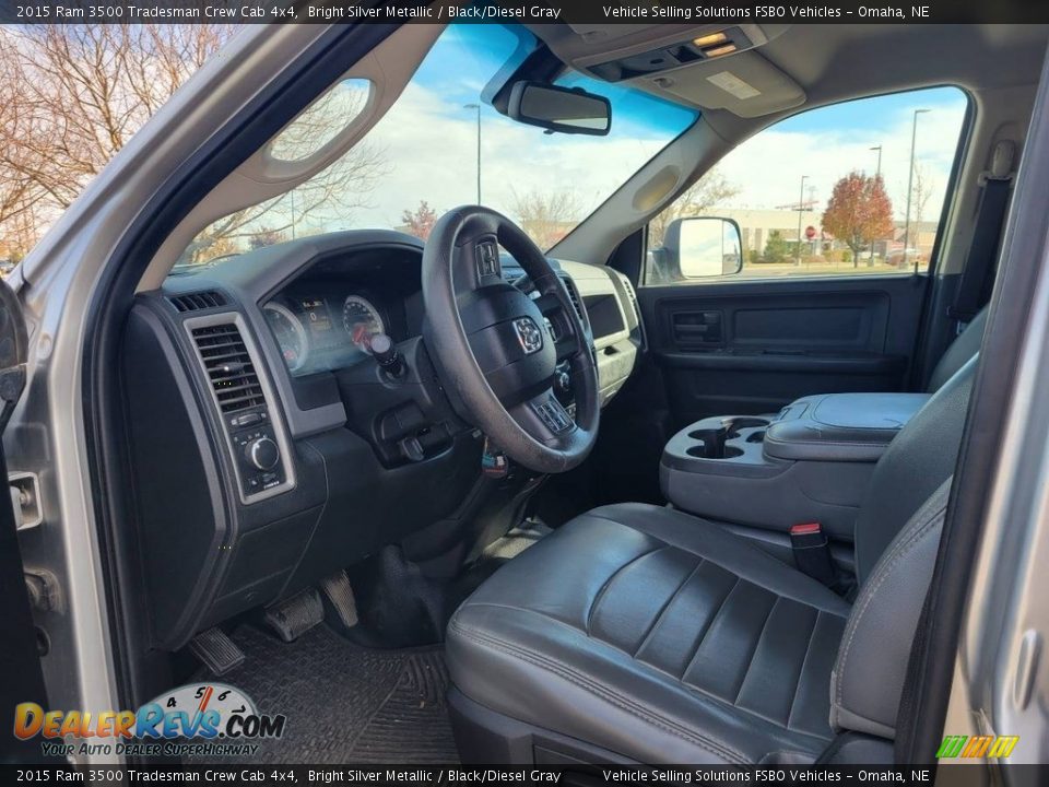 Black/Diesel Gray Interior - 2015 Ram 3500 Tradesman Crew Cab 4x4 Photo #4