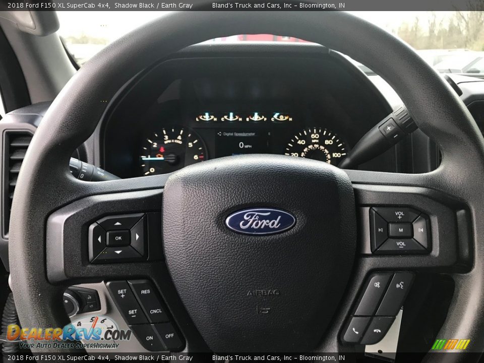 2018 Ford F150 XL SuperCab 4x4 Shadow Black / Earth Gray Photo #15