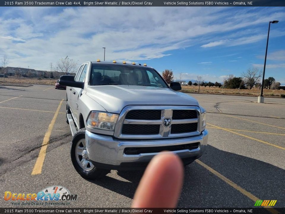 2015 Ram 3500 Tradesman Crew Cab 4x4 Bright Silver Metallic / Black/Diesel Gray Photo #9