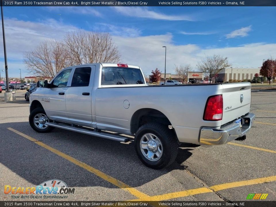 2015 Ram 3500 Tradesman Crew Cab 4x4 Bright Silver Metallic / Black/Diesel Gray Photo #10