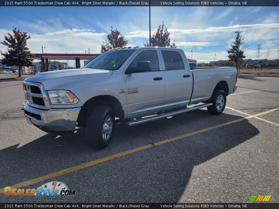 2015 Ram 3500 Tradesman Crew Cab 4x4 Bright Silver Metallic / Black/Diesel Gray Photo #11