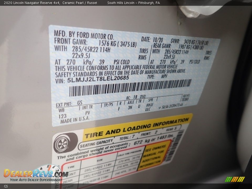 Lincoln Color Code GS Ceramic Pearl