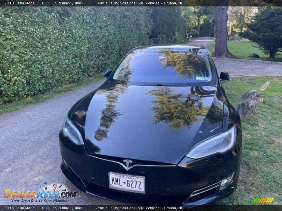2018 Tesla Model S 100D Solid Black / Black Photo #2