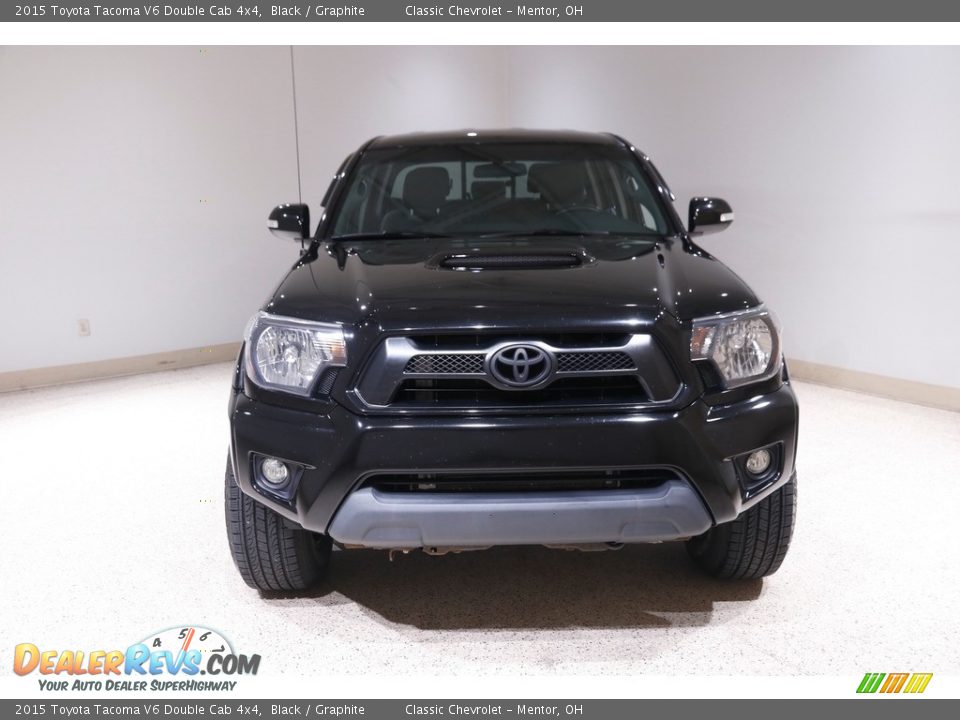 2015 Toyota Tacoma V6 Double Cab 4x4 Black / Graphite Photo #2