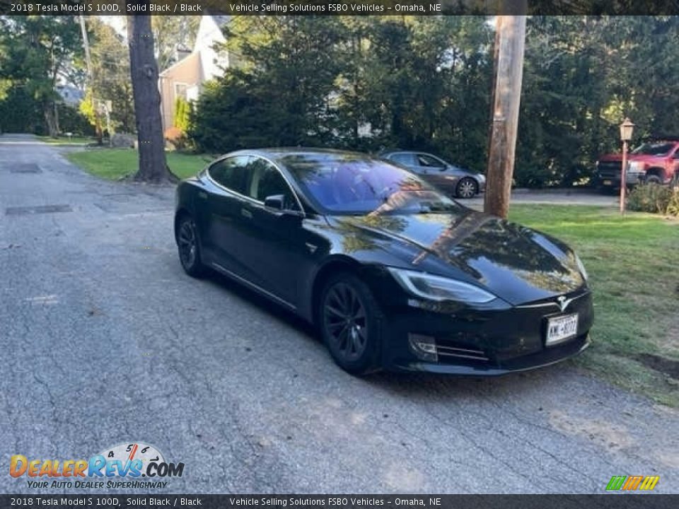 2018 Tesla Model S 100D Solid Black / Black Photo #9