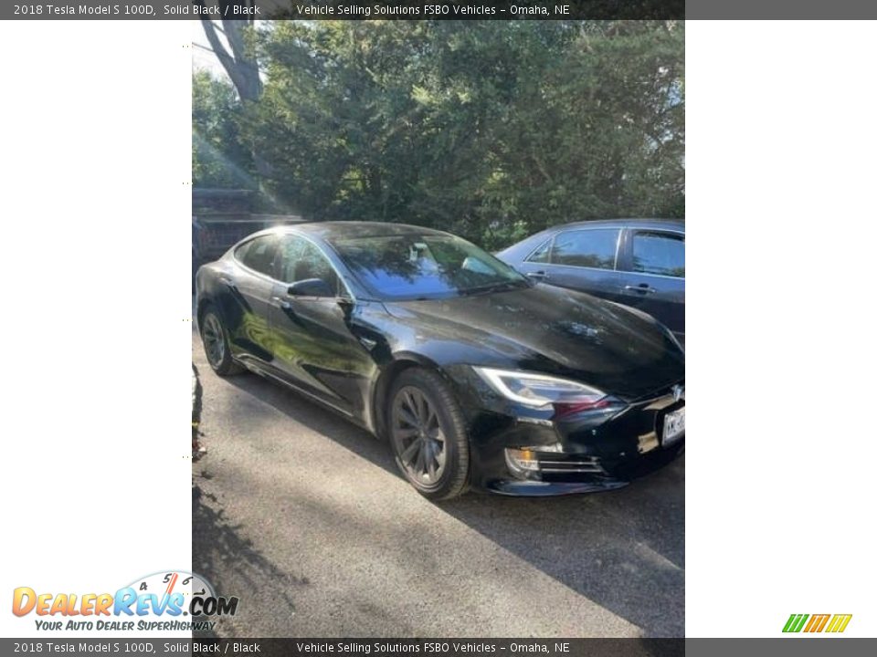 2018 Tesla Model S 100D Solid Black / Black Photo #10