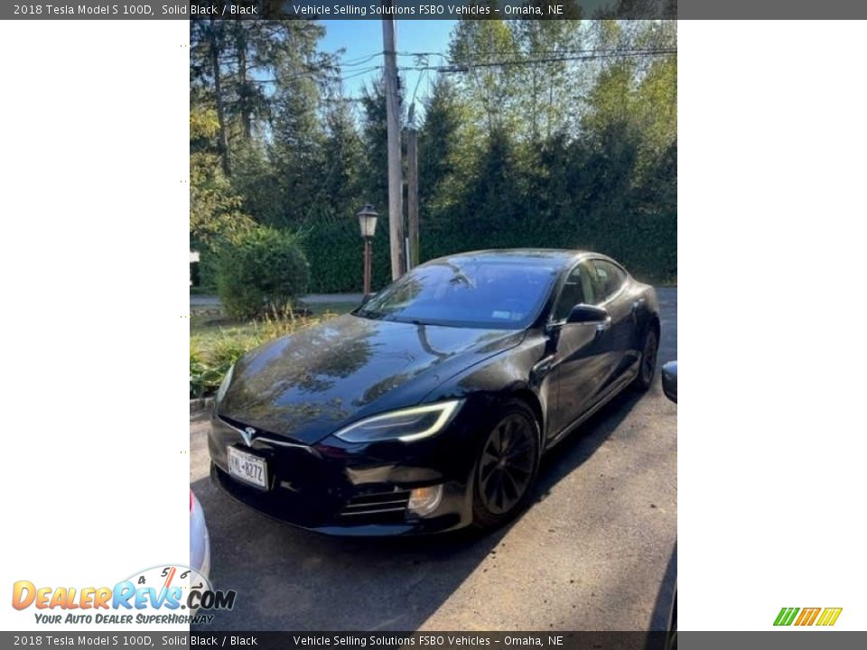 2018 Tesla Model S 100D Solid Black / Black Photo #11