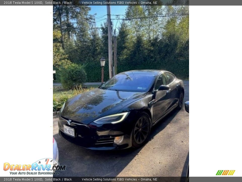 2018 Tesla Model S 100D Solid Black / Black Photo #11