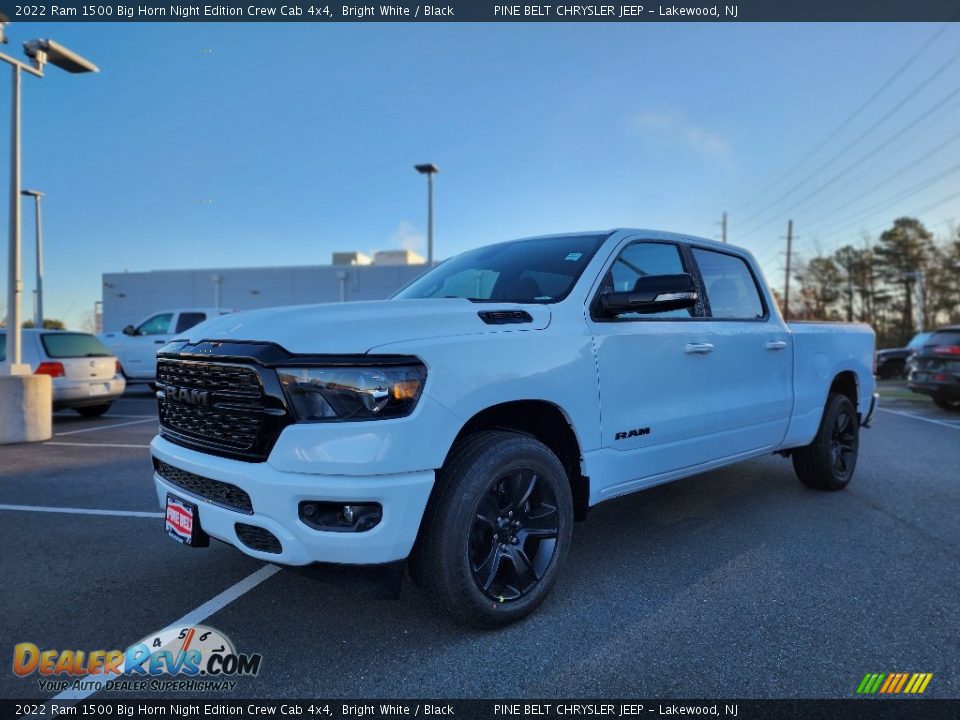 2022 Ram 1500 Big Horn Night Edition Crew Cab 4x4 Bright White / Black Photo #1