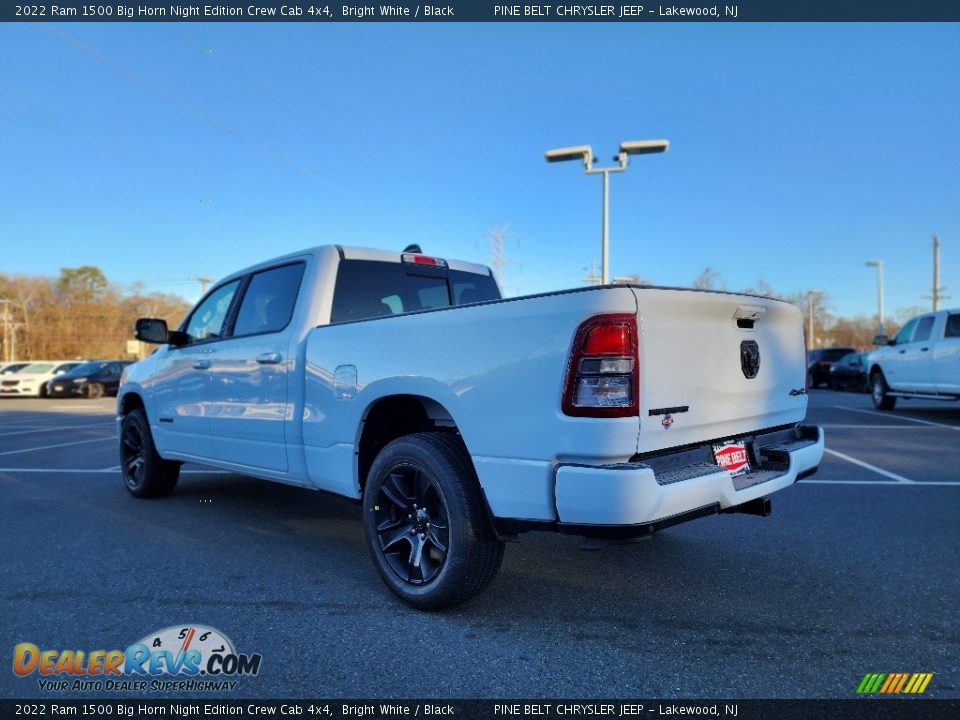 2022 Ram 1500 Big Horn Night Edition Crew Cab 4x4 Bright White / Black Photo #4