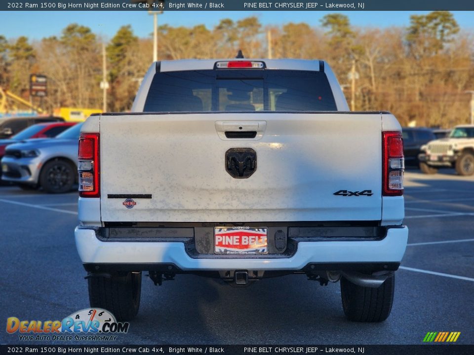 2022 Ram 1500 Big Horn Night Edition Crew Cab 4x4 Bright White / Black Photo #6