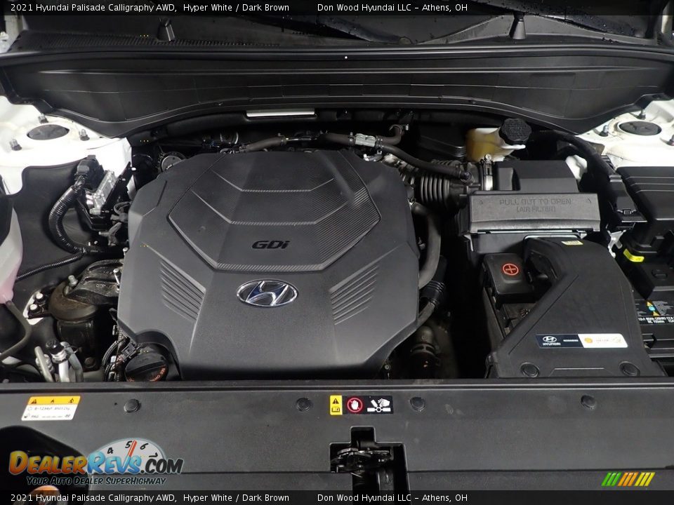 2021 Hyundai Palisade Calligraphy AWD Hyper White / Dark Brown Photo #9