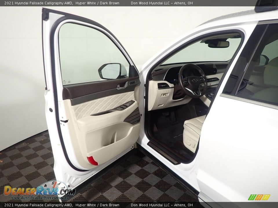 2021 Hyundai Palisade Calligraphy AWD Hyper White / Dark Brown Photo #21