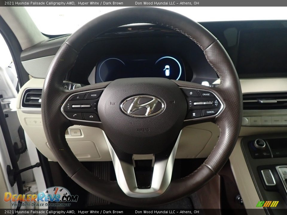 2021 Hyundai Palisade Calligraphy AWD Hyper White / Dark Brown Photo #28