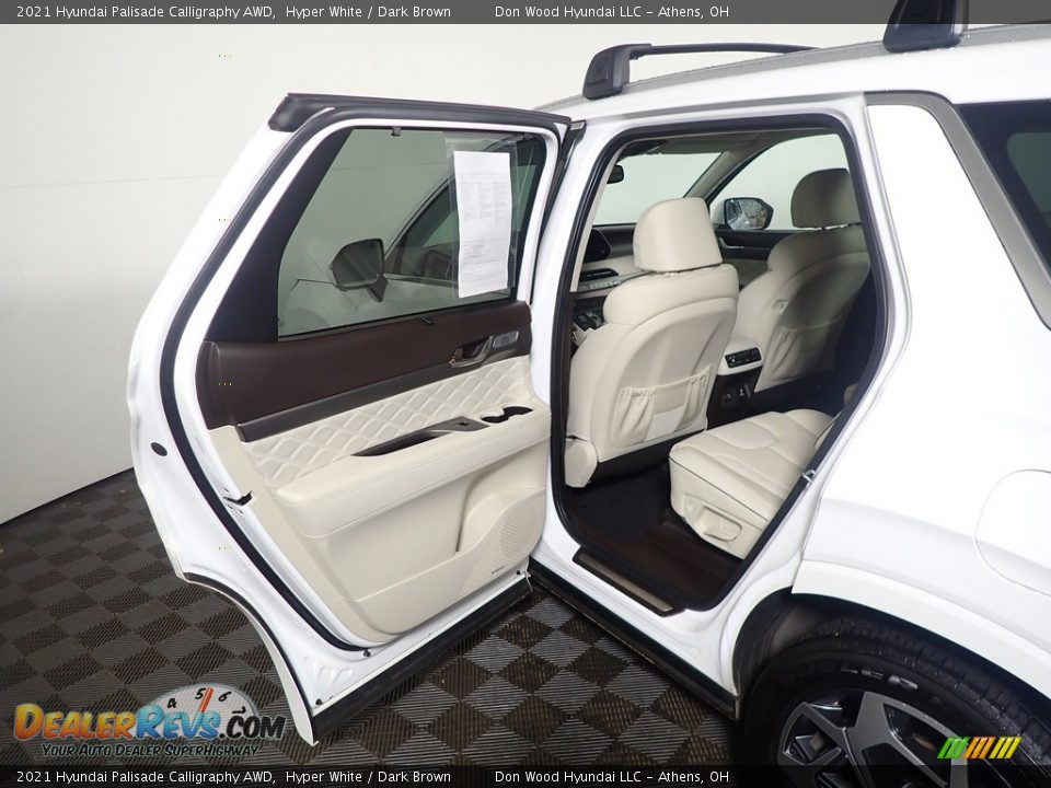 2021 Hyundai Palisade Calligraphy AWD Hyper White / Dark Brown Photo #35