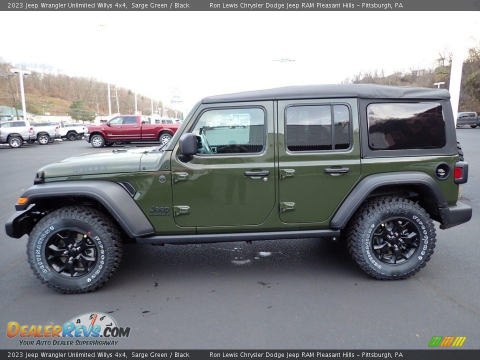 2023 Jeep Wrangler Unlimited Willys 4x4 Sarge Green / Black Photo #2