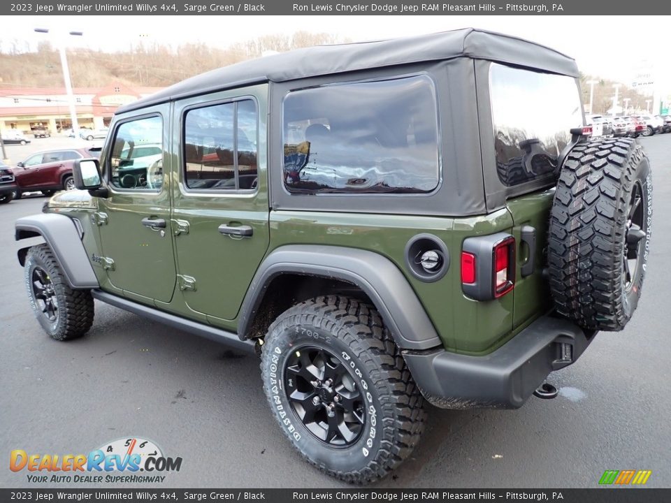 2023 Jeep Wrangler Unlimited Willys 4x4 Sarge Green / Black Photo #3