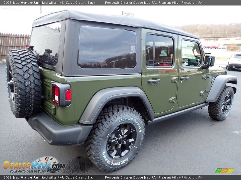 2023 Jeep Wrangler Unlimited Willys 4x4 Sarge Green / Black Photo #6