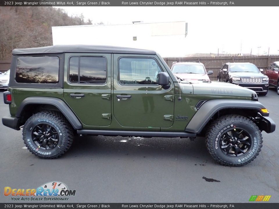 2023 Jeep Wrangler Unlimited Willys 4x4 Sarge Green / Black Photo #7
