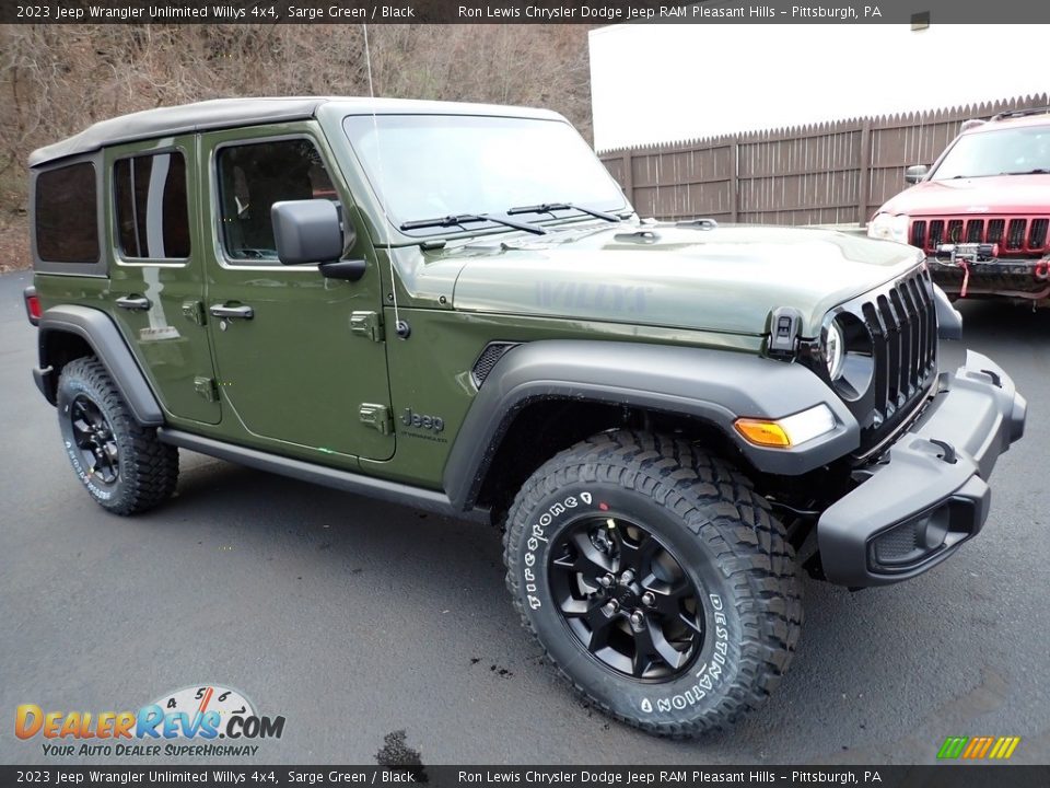 2023 Jeep Wrangler Unlimited Willys 4x4 Sarge Green / Black Photo #8