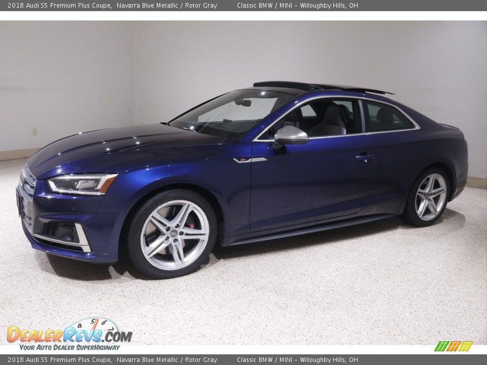 2018 Audi S5 Premium Plus Coupe Navarra Blue Metallic / Rotor Gray Photo #3