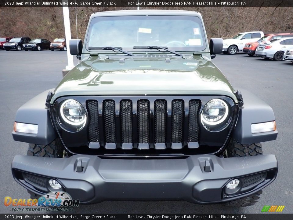2023 Jeep Wrangler Unlimited Willys 4x4 Sarge Green / Black Photo #9