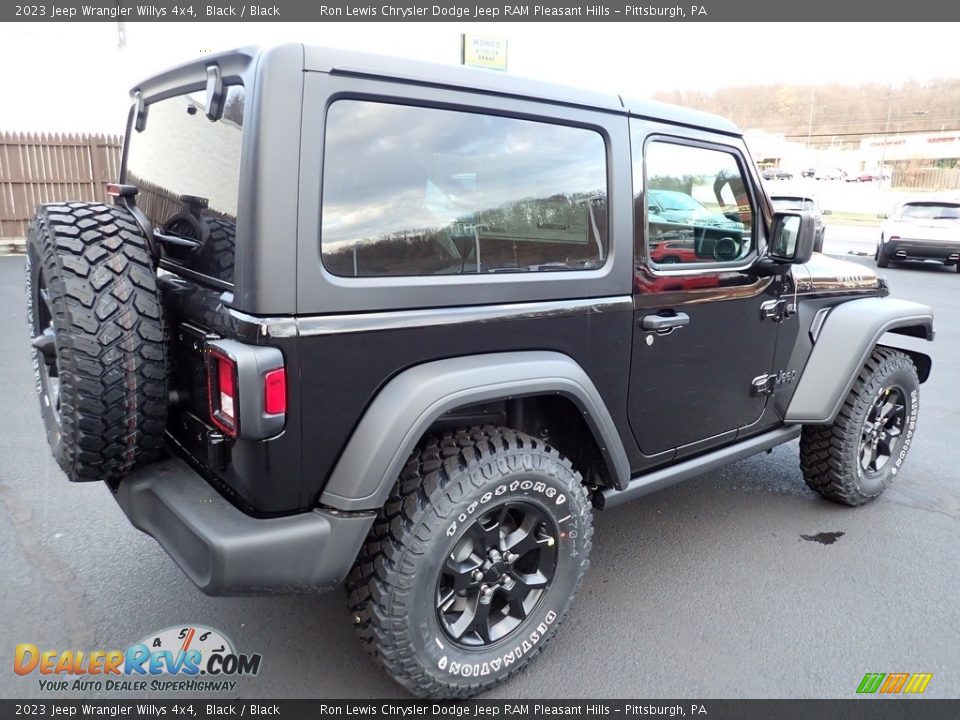 2023 Jeep Wrangler Willys 4x4 Black / Black Photo #6