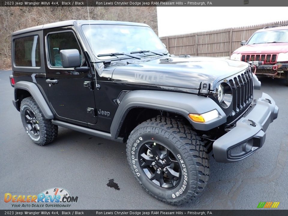 2023 Jeep Wrangler Willys 4x4 Black / Black Photo #8