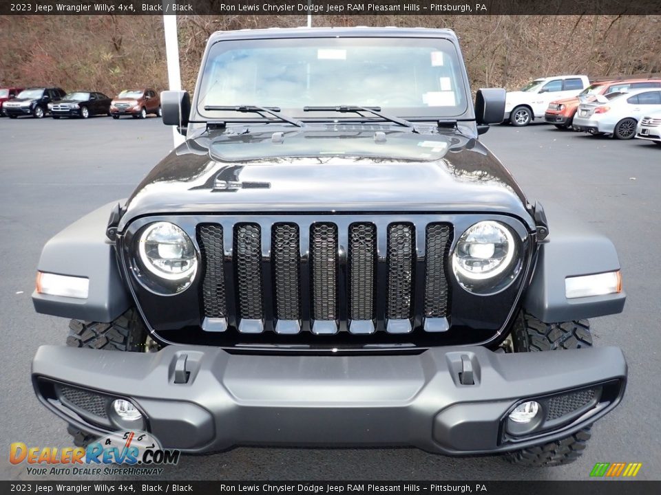 2023 Jeep Wrangler Willys 4x4 Black / Black Photo #9